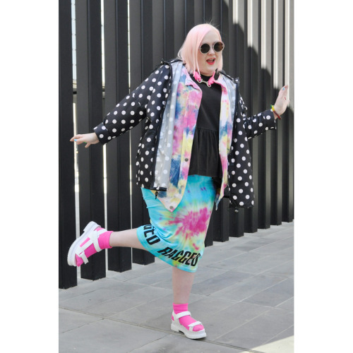 This fat girl isn’t afraid of colour or oversized shapes. Rules are made to be broken - socks 