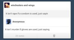 copequinn:  winchesters-and-wings:  Asked to be made rebloggable  what a dipshit anon though