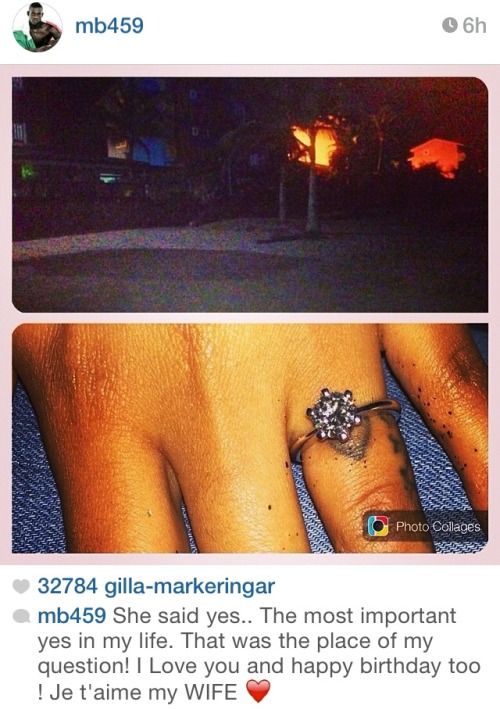 footballwags:  Congratulations to Mario Balotelli & Fanny Neguesha who got married yesterday!