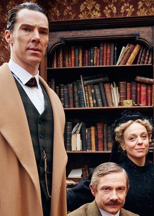 benedictsherllock: Benedict Cumberbatch, Martin Freeman and Amanda Abbington, behind the scenes of T