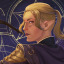 nurabelmax:Tarot Card - Three of PentaclesLady Inquisitor Lavellan and Sera