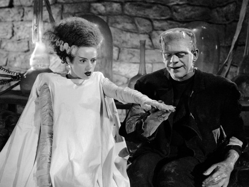 Elsa Lanchester, Boris Karloff / production still from James Whale’s The Bride of Frankenstein