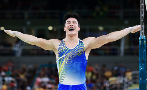 mattiadsciglio:  Arthur Mariano of Brazil competes in the Artistic Gymnastics Men’s Team qualification on Day 1 of the Rio 2016 Olympic Games at Rio Olympic Arena on August 6, 2016 in Rio de Janeiro, Brazil. 