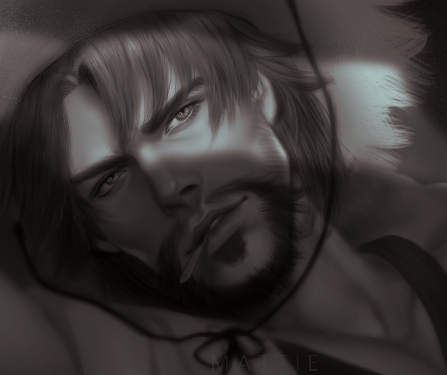 mattie7-7:  Something i did time ago. I like McCree with that hair but with that