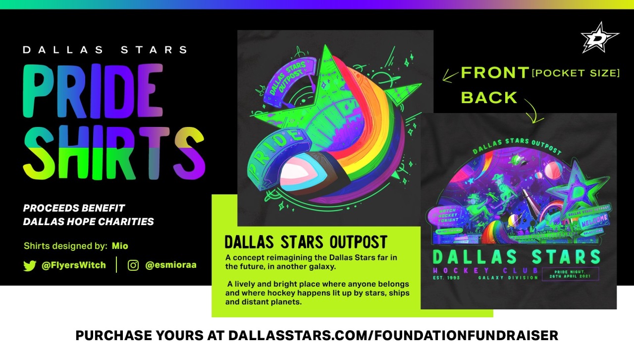 Dallas Stars Outpost Dallas Stars Hockey Club Pride shirt