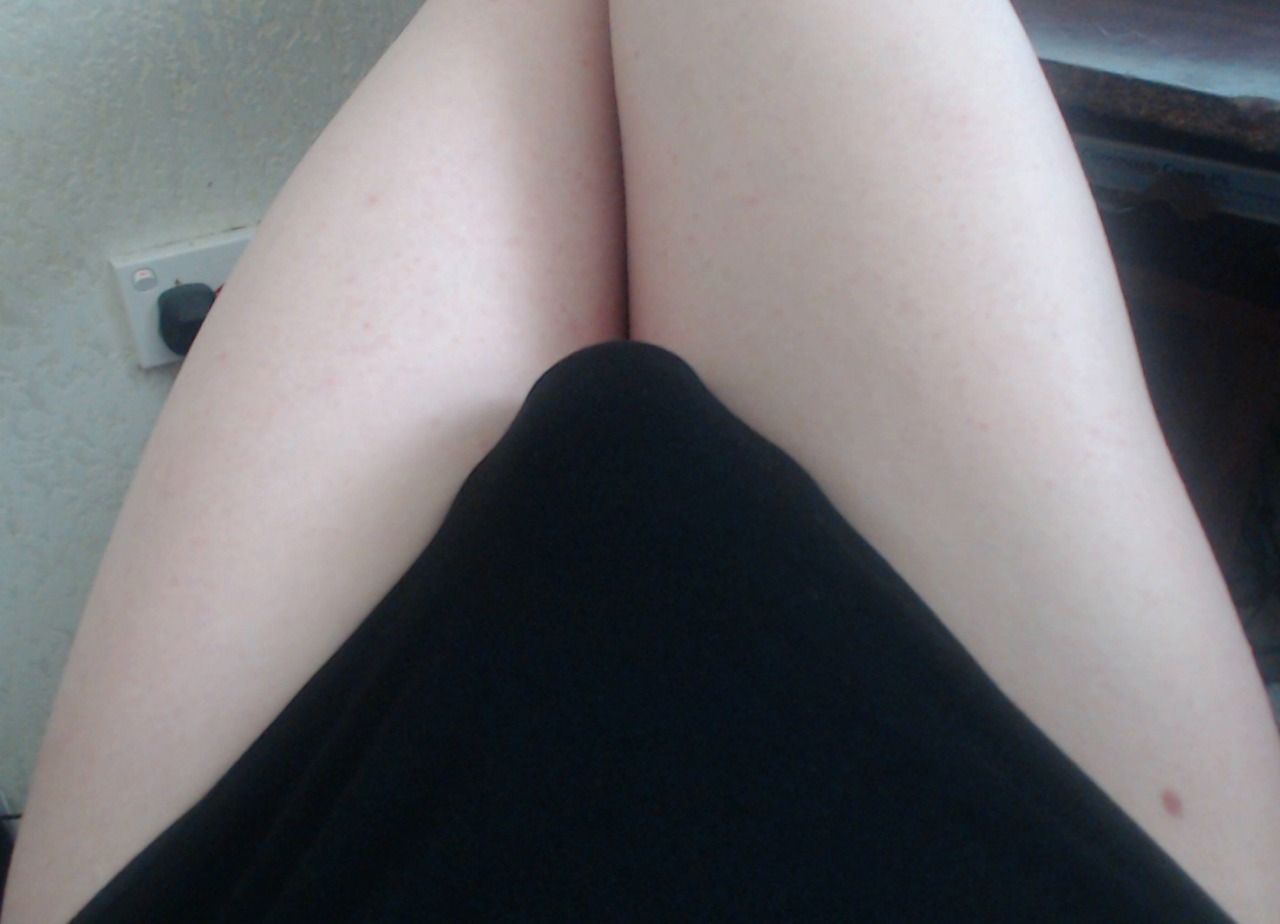 cdfreya:  So more new clothes. Bodysuit and heels this time. A lot of tucking and