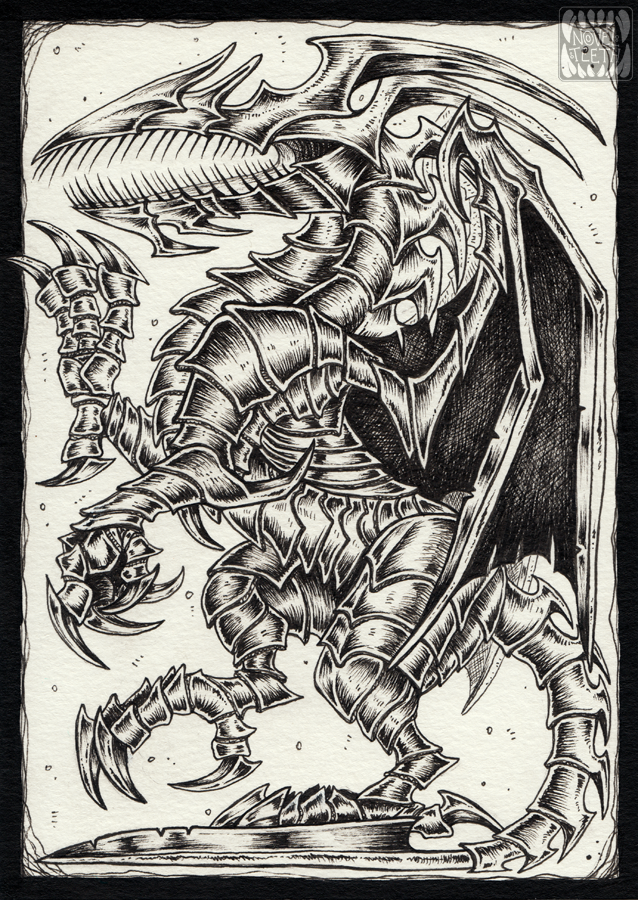 novelteeth: Inktober 2017 Day 6: Sword Dragon Original for sale here! 