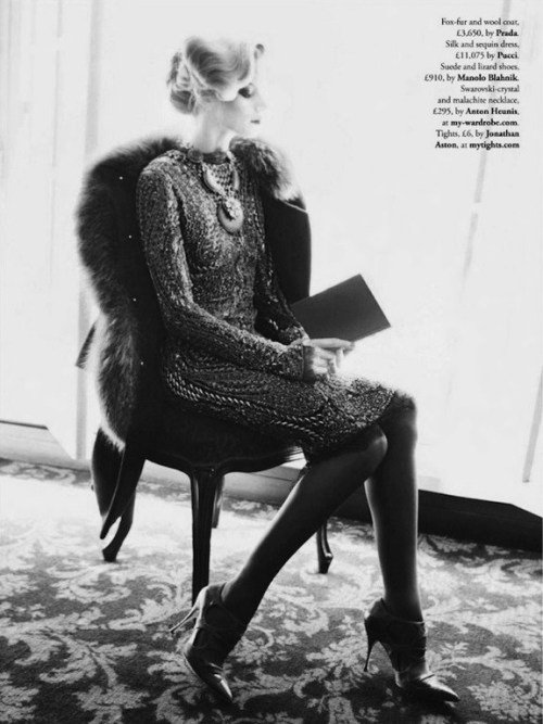 inspirationgallery:  That Je Ne Sais Quoi. Milana Keller by Kristian Schuller, styled by Anna Bromilow. Tatler 