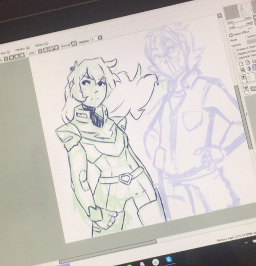 meggdraws:Progress shots