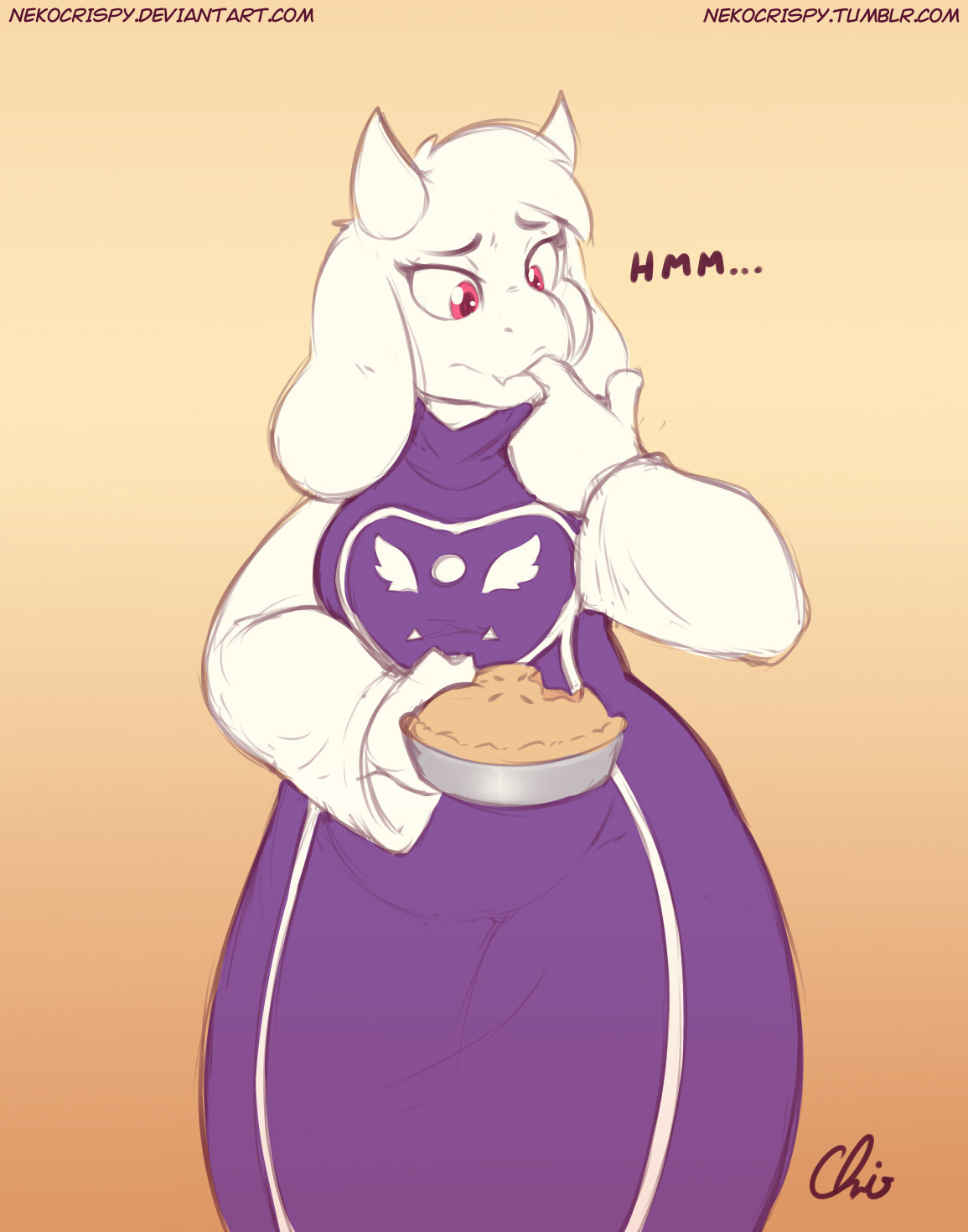 nekocrispy:  Commission: Toriel Taste Testing For Slots.   Toriel’s trying to