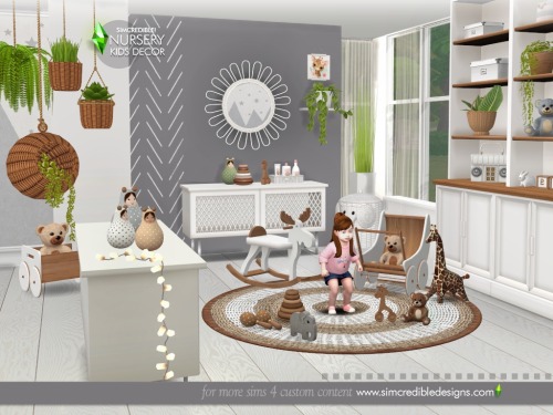 Naturalis Kids Decor By SIMcredible!designs | Available at TSR. Now you can decorate your entire sim
