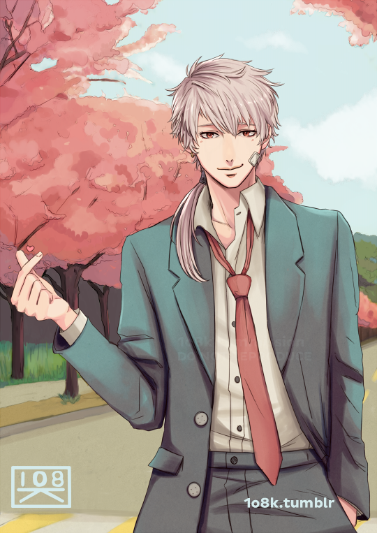 1o8k: Commission for Kiara! High school Zen