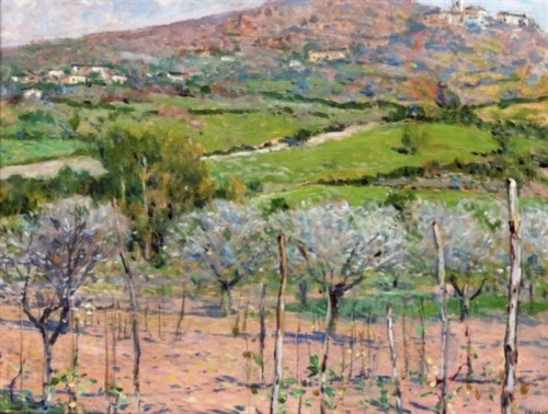 The Green Fields of Tobbiana  -    Galileo ChiniItalian, 1873~1956oil on canvas