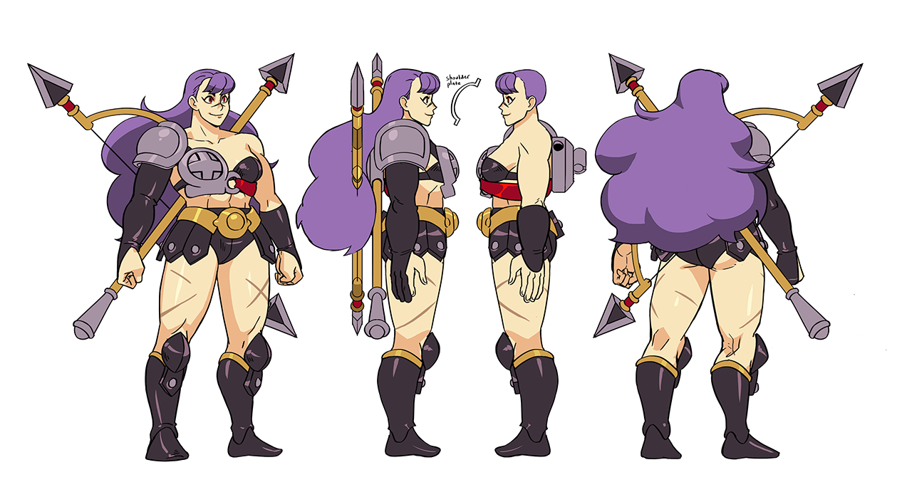 indivisiblerpg:  Here’s Phoebe’s final model sheet, to help with any future artistic