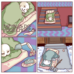 clackspoonart:  when sans is too lazy to