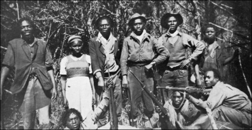 peashooter85:Mau Mau Guerilla RifleThe Mau Mau Uprising was a rebellion by various Kenyan tribes aga