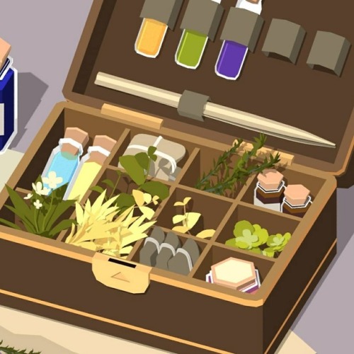 lemonsonsticks:Herbalist box of medicinal herbs