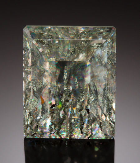 Rare gemstone Calcite with Chalcopyrite inclusions - Canada
