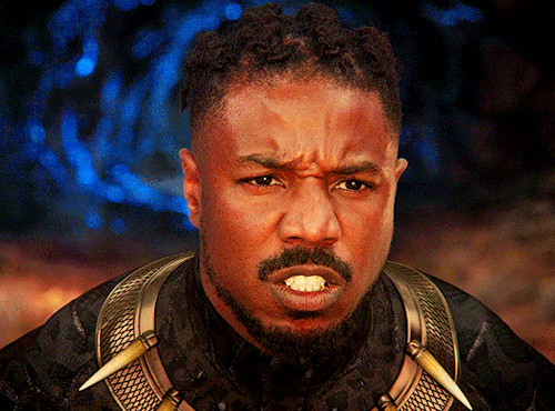 nellie–crain: Michael B. Jordan as Erik Killmonger in Black Panther (2018)