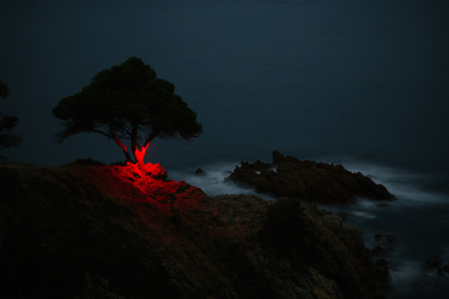 eiruvsq:  Photographer & Artist:Nicolas Rivals“LA LINEA ROJA”“Une ligne rouge tissée au fil d’un voyage à travers l’Espagne, pour relier l’Homme à la nature. Une ligne rouge pour fixer un instant de poésie, le temps d’une nuit. Des