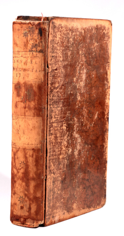 Annual Register 1777 - worn original leather bindinga fascinating and important volume includes much