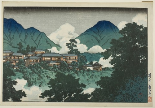 aic-asian: Kankai Temple, Beppu (Beppu Kankaiji), Kawase Hasui, 1922, Art Institute of Chicago: Asia