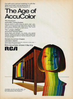 oxane:  Vintage Ad #1,928: The Dawning of the Age of AccuColor by jbcurio Source: Time, October 26, 1970