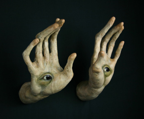 Scott Radke (American, b. Cleveland, OH, USA) - 1: Untitled (Hand With Eyes) (View A), 2011  2: Unti