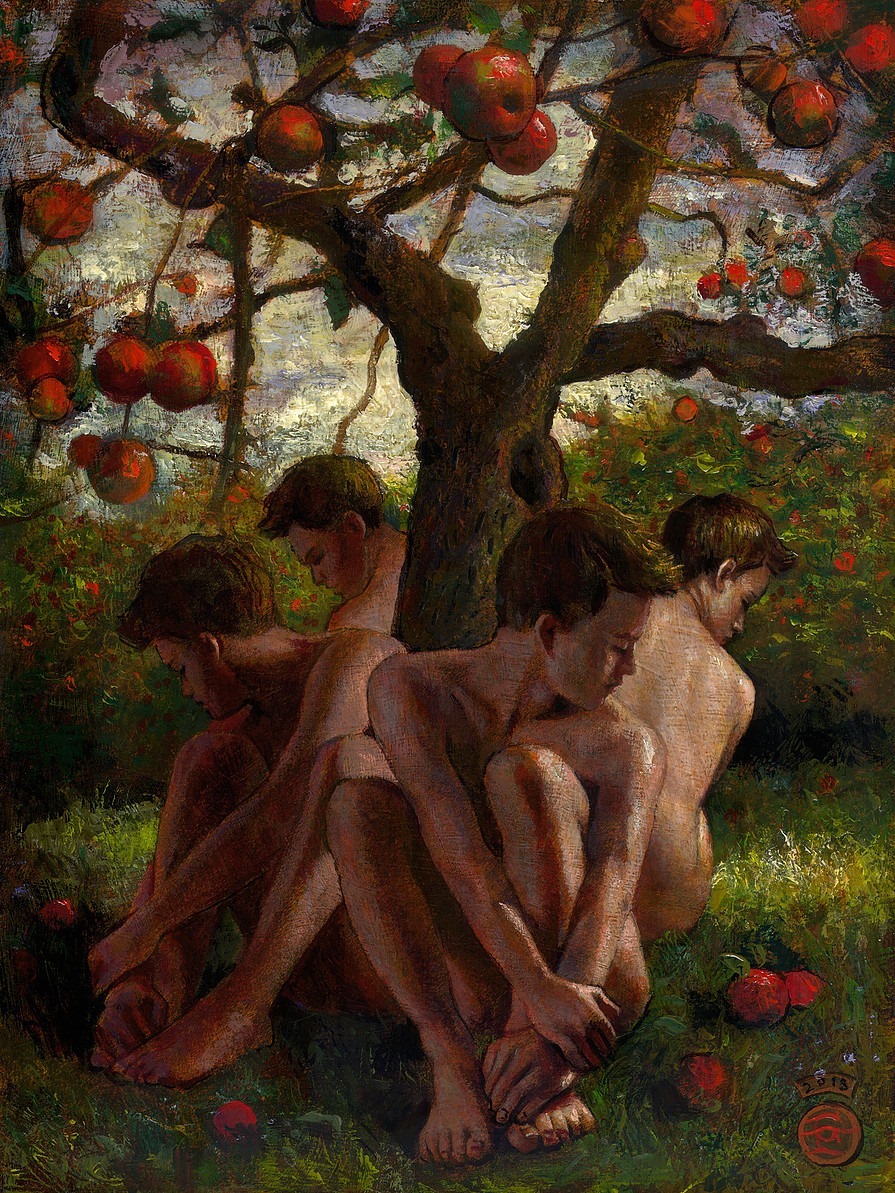 repubblicabanana:Philip GladstoneA Boy and His Apple Tree