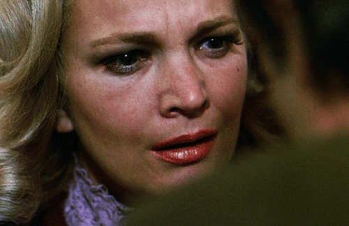gregory-peck:I don’t have any real problems of any size. It’s mainly being alone that makes me so irritated. Gena Rowlands as Minnie Moore in Minnie and Moskowitz (1971) dir. John Cassavetes