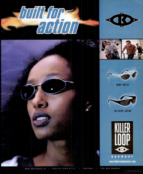 y2kaestheticinstitute:Killer Loop Eyewear ad in SPIN Magazine (1999)