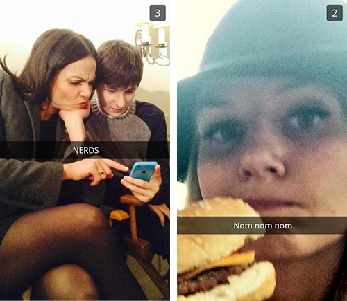 thebulletgirl:SwanQueen snapchat (insp)