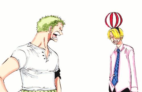 missgoldnweek: zoro and sanji featuring chopper ଘ(੭ˊ꒳ˋ)੭✧ for @d-parke