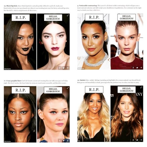 Only 4 women of color appeared in a list of 42, all on the #RIP side. #hellohaters #blackbeautymatte