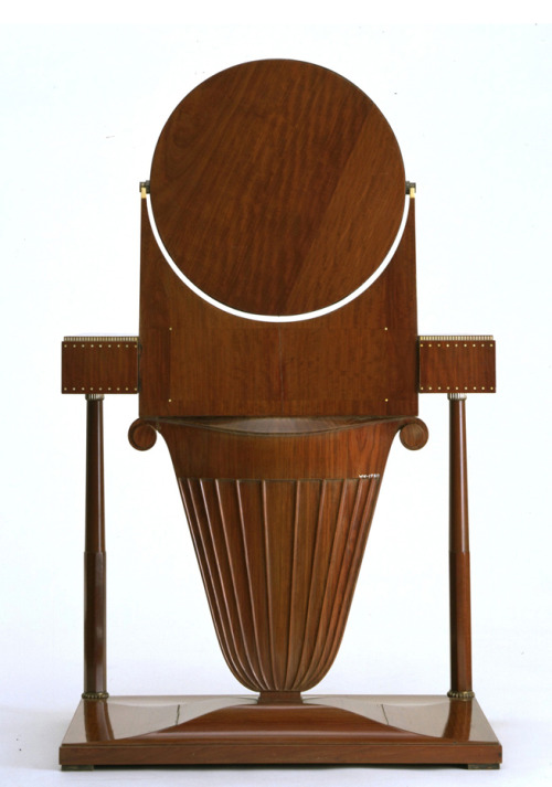 design-is-fine:Jacques-Emile Ruhlmann, Lotus dressing table, 1919-23. Oak and mahogany with amaranth