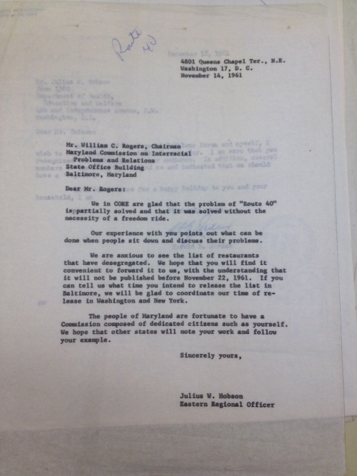 There Were Almost Freedom Rides In Maryland In The Fall Of 1961.