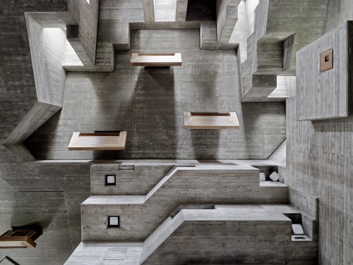 subtilitas:  Walter Maria Förderer - St-Nicolas church, Hérémence 1971. Click for huge. Via, photos © Kuster Frey.  