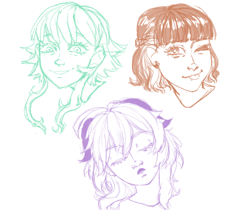 quick sketches of my friends’ Genshinsonas + Ganyu!faces is literally the only thing I enjoy d