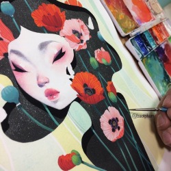 baophamart:
“Night poppies in bloom 🌙
-
#gouache #gouachepainting #winsorandnewton #rivesbfk #painting #dreamgirl #nightpainting #redandblack #nightpoppies #paintanyway #flowers #poppies #orientalpoppy #wip #plantpainting #workinprogress...