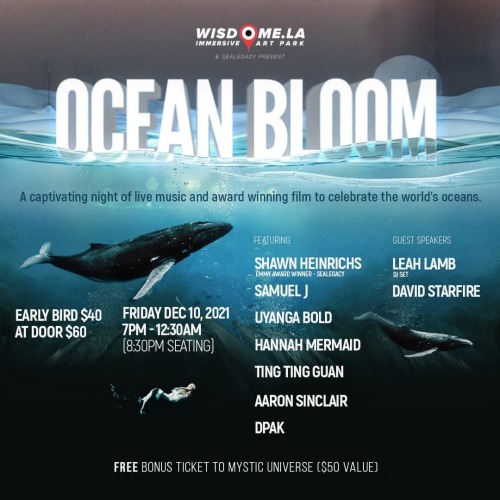 OCEAN BENEFIT! We will be showcasing some of my underwater ocean adventures at @wisdome.la (a dome p