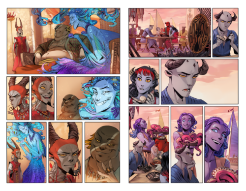 some pages from my demon comics book me and my colorist @orphensirius made it for 7 months, fro