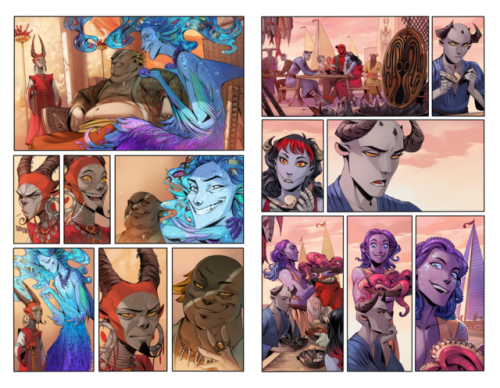 phobso: some pages from my demon comics book me and my colorist @orphensirius made it for 7 months, 