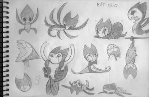 Some Hollow Knight Related Sketches Of The Week. Most Are About Grimm Baby.