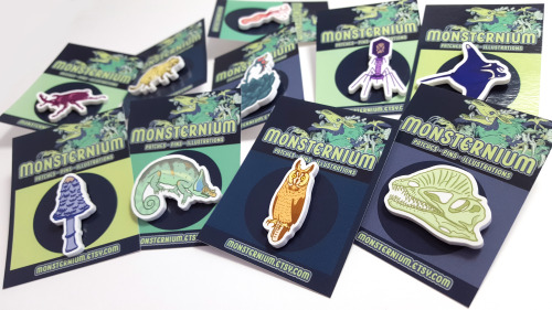 Latest additions to my Monsternium store: 1.5″ Printed Acrylic Pins!$6 each- Get the