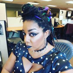 dynastylnoire:  youngblackandvegan:  dynastylnoire:  kieradoe:  dynastylnoire:  Your friendly neighborhood goth  And I LUH THIS GOOD SHIT RIGHT THERE IN THAT OFFICE ENVIRONMENT  Thank you ! And thank you @mysstique2cus for the dress. You were right it