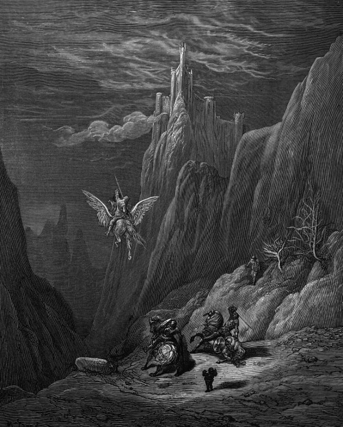 magictransistor: Gustave Doré (H. Pisan), L’Orlando Furioso (The Madness of Orlando), 1