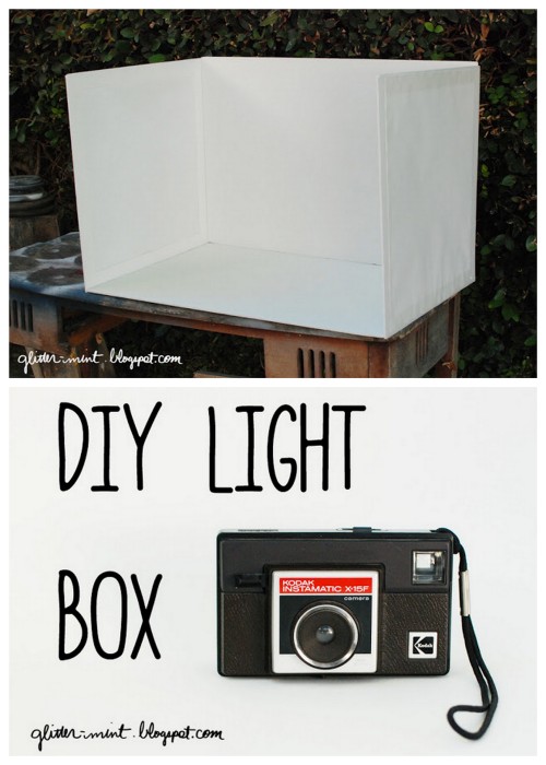 DIY Cheap and Easy Foam Board Lightbox Tutorial from Glitter Mint here. For more DIY lightboxes go h