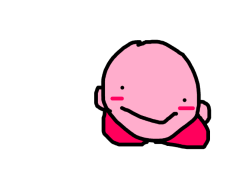 kirbysupperstar: unlicensed promotional art of Kirby that I drew myself (2017)