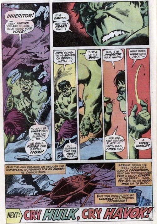 197203 The Incredible Hulk v1 149 The Inheritor was a little cockroach that the High Evolutionary tr