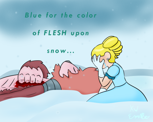 Blue for the color of flesh upon snow~~~~~So I will be doing things with the thing that the post pre